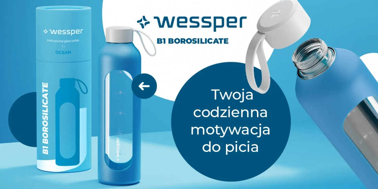 Prosty sposób na zdrowe nawodnienie z butelkami motywacyjnymi Wessper B1 Borosilicate