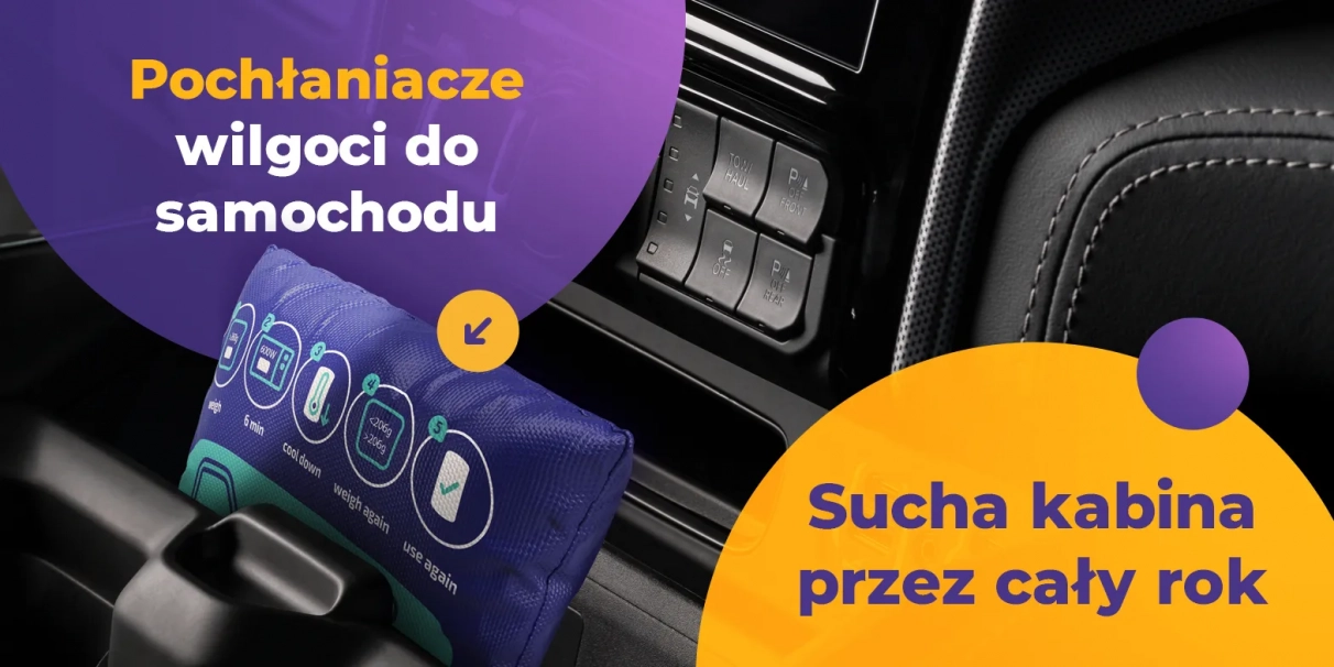 Pochłaniacze wilgoci do samochodu –  jak zadbać o suchą kabinę i komfort jazdy?
